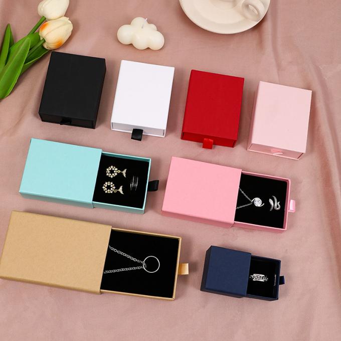 جعبه بسته بندی جواهرات با لوگو سفارشی کارتونی برای گردنبند گوشواره دستبند حلقه 5